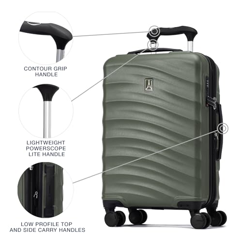 Travelpro Maxlite Air V2 Hardside Expandable Carry on Luggage, 8 Spinner Wheels, Lightweight Hard Shell Suitcase, TSA lock, Black, Carry On 21-Inch