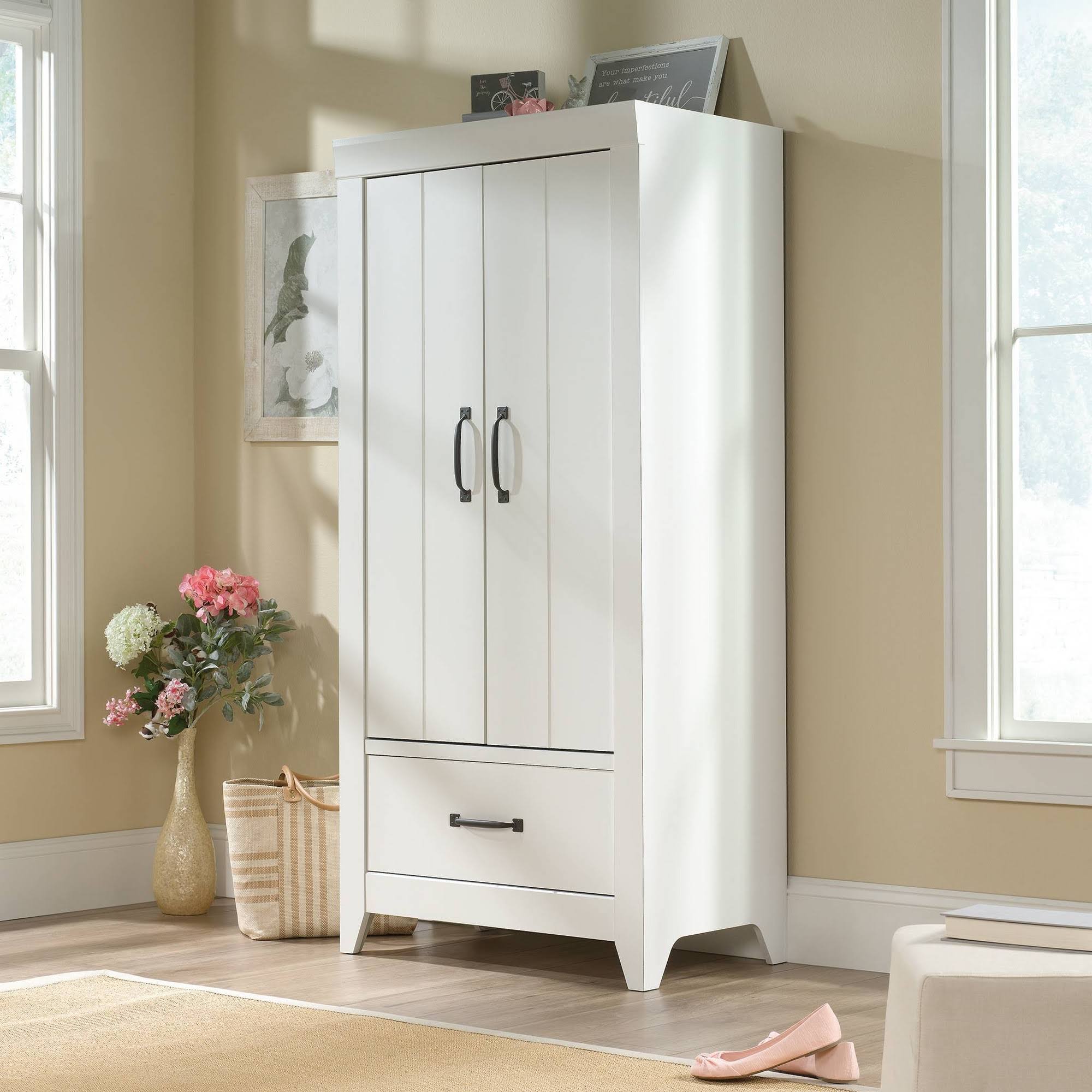 Sauder - Adept Storage Wardrobe - Soft White