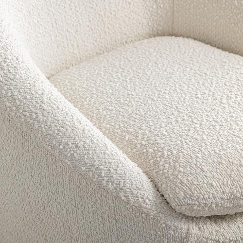 360 Swivel Accent Barrel Chair with Storage Ottoman & Headrest