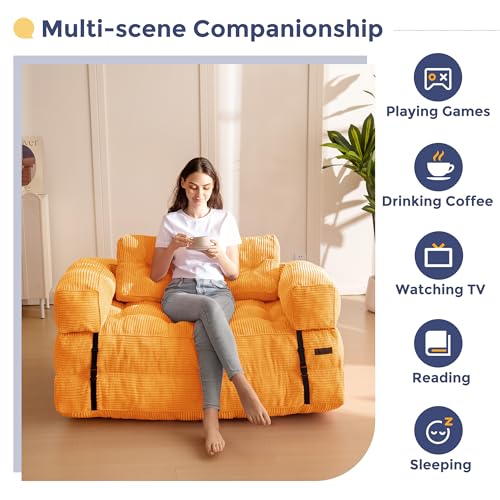 MAXYOYO Folding Sofa Bed, L-Shaped Convertible Sofa Bed with Armrest Foldable Sleeper Couch with Pillow