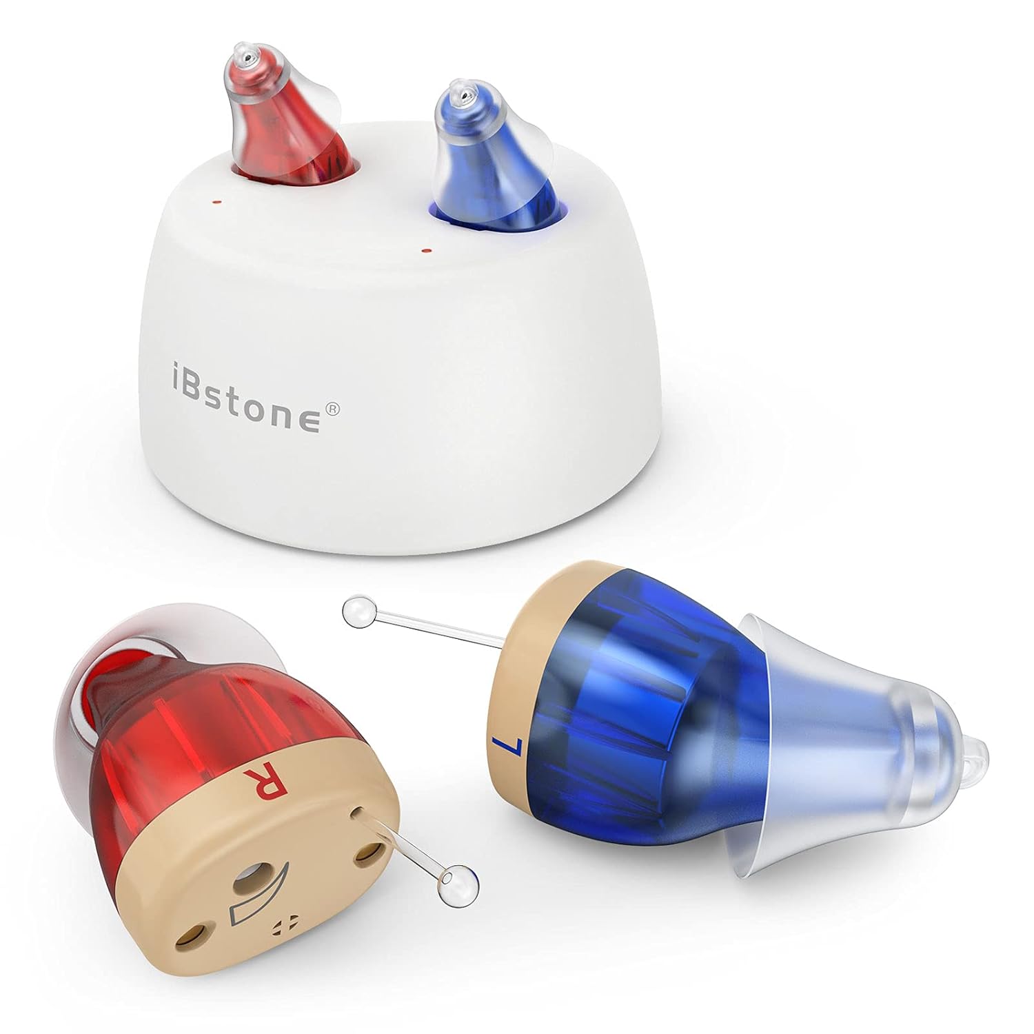 iBstone Rechargeable Hearing Amplifier to Aid Adults Seniors Hearing, Completely-in-Canal (CIC) Mini Digital Hearing Devices for Seniors & Adults