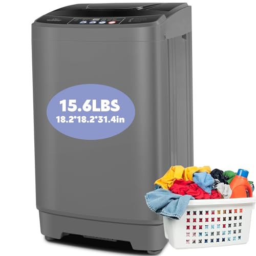 Portable Washing Machine Full-Automatic Portable Washer 2.1 Cu.ft Compact Washer for Home
