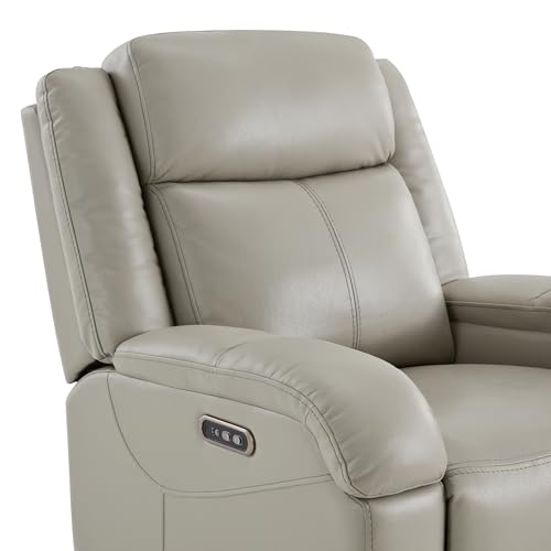 Watson & Whitely Genuine Leather Power Recliner Chairs for Adults, Wall Hugger RV Recliner with Power Headrest & Charging Ports