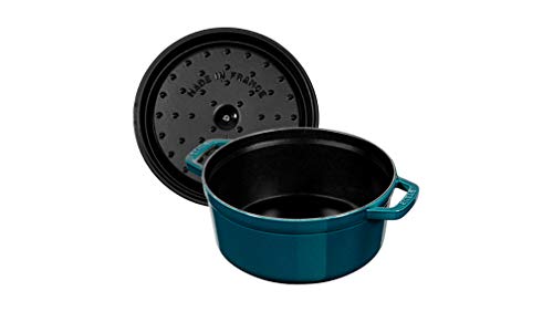 STAUB Cast Iron Roaster/Cocotte, Round, 26 cm, 5 L, La Mer