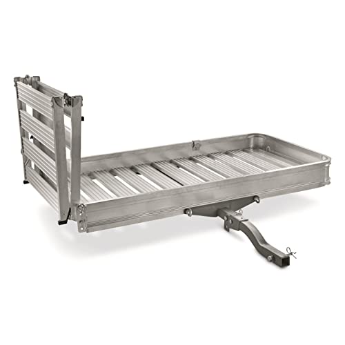 Guide Gear Vehicle Hitch Cargo Carrier, Pickup Truck Ramps Aluminum, Folding, 3-Position, Extra Large