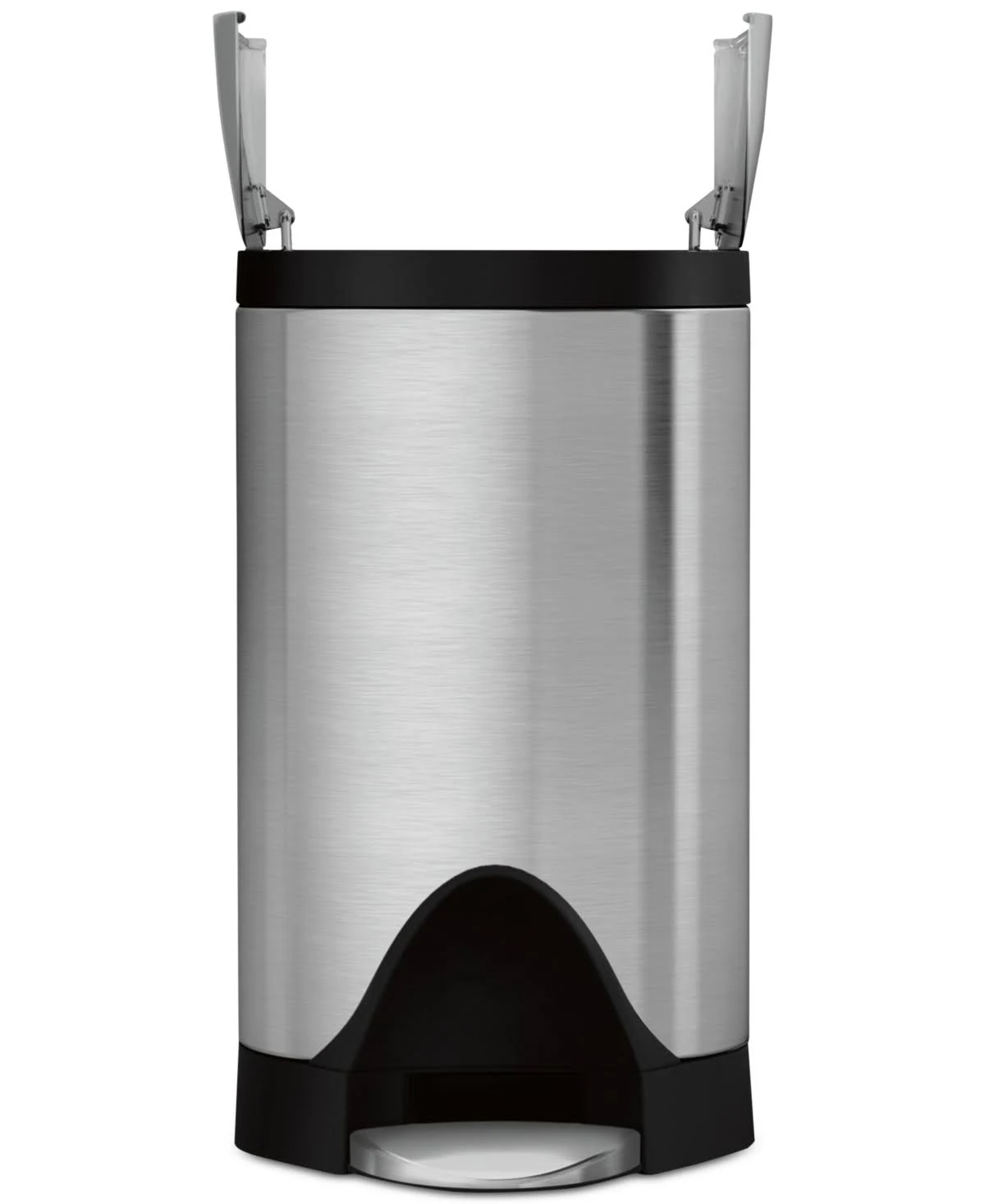 simplehuman 10L Butterfly Steel Step Trash Can White