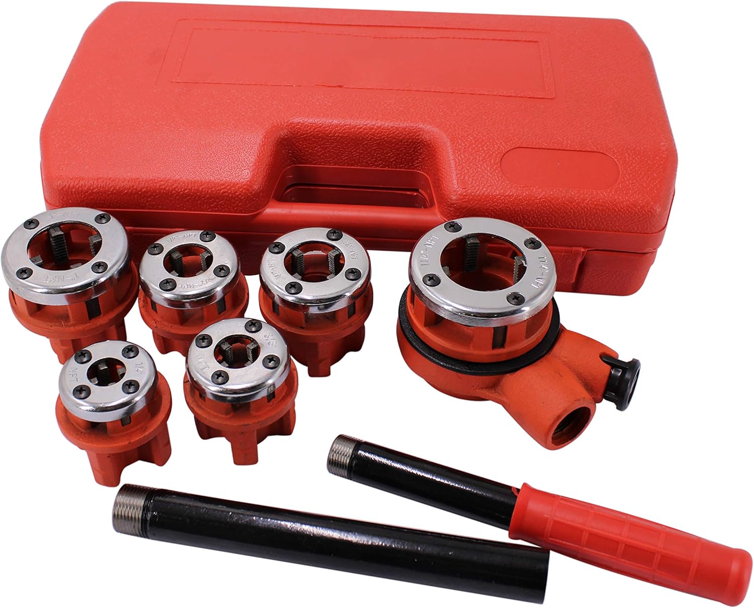 HFS (R Ratchet Pipe Threader Kit Ratcheting Pipe Threading Tool Set (5dies) Pack of 2