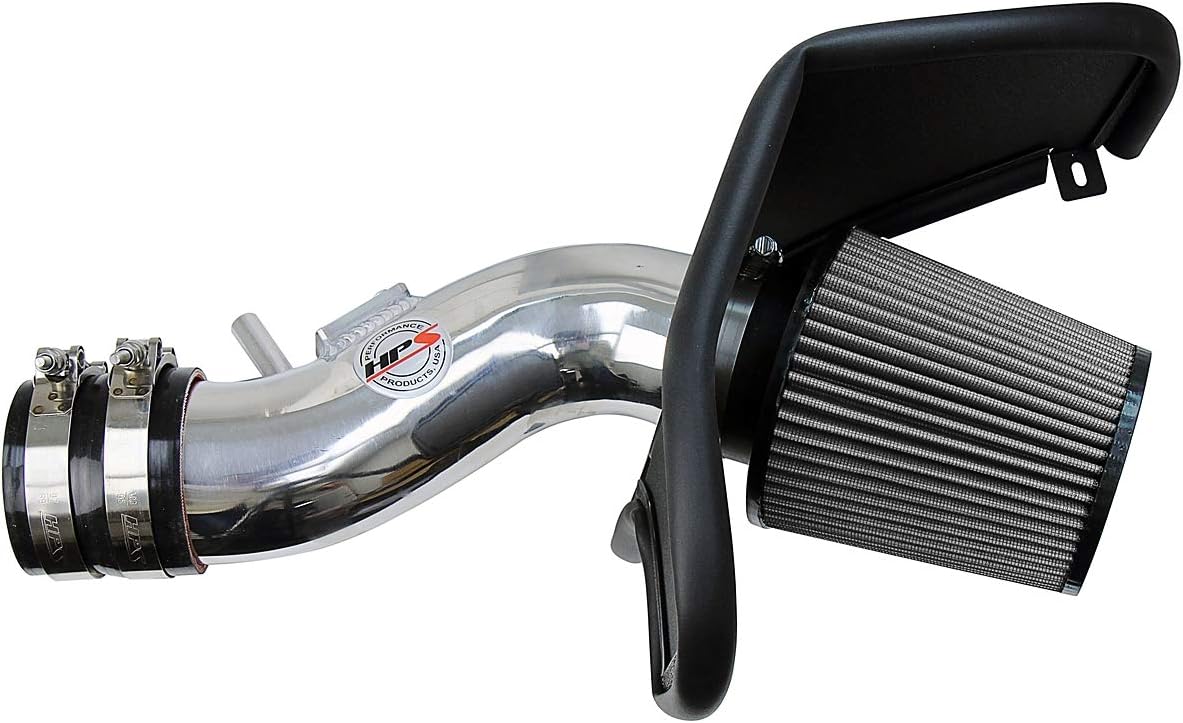 HPS Polish Shortram Air Intake Kit + Heat Shield Cool Ram Compatible for 2017-2024 Honda Ridgeline 2016-2024 Pilot 2019-2024 Passport 3.5L V6