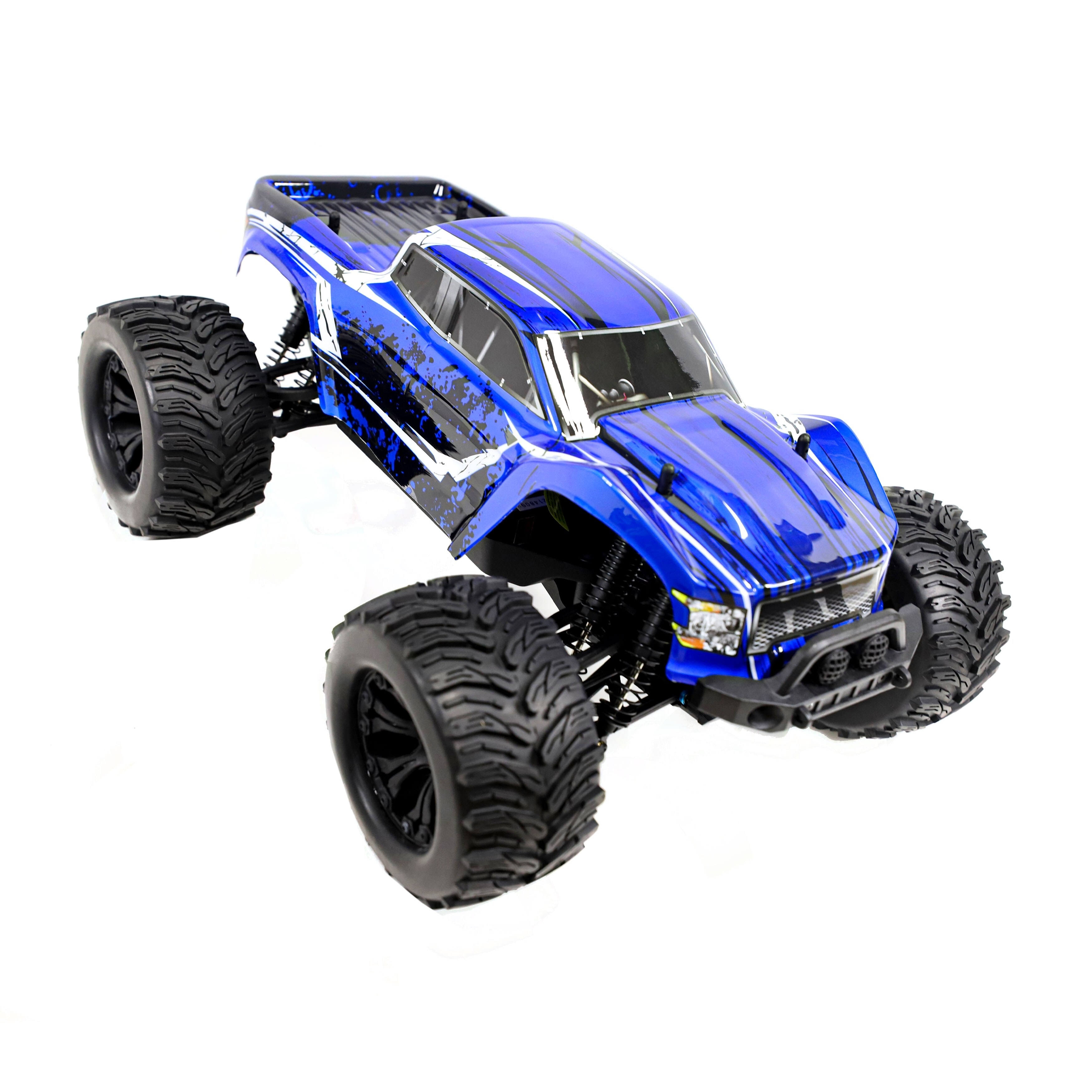 Aleko RCCAR09-UNB 1 by 10 Scale Brushless Pro Off-Road 4WD Electric Powered RC Monster Truck Blue