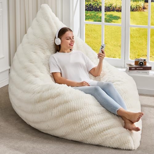 Hobestluk 3 in 1 Bean Bag Chair Giant Bean Bag Chairs Convertible Bean Bag Floor Cushion with Machine Washable Cover