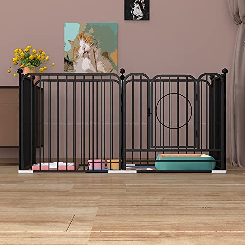 Dog Pen Pet Playpen Panel Pen Bunny Fence Indoor Outdoor Fence Playpen Heavy Duty Exercise Pen Dog Crate Cage Kennel(White)