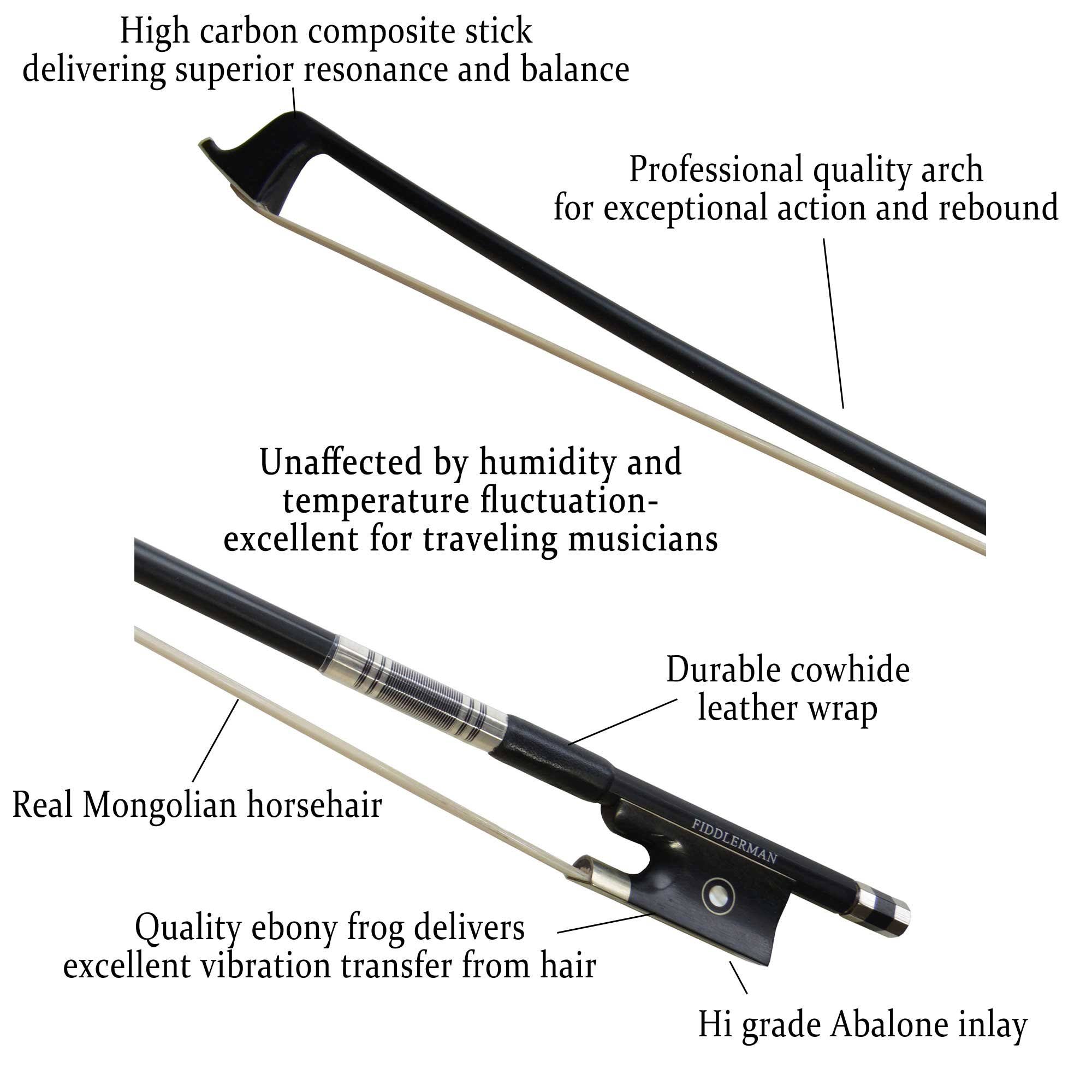 Fiddlerman Carbon Fiber Violin Bow 4/4