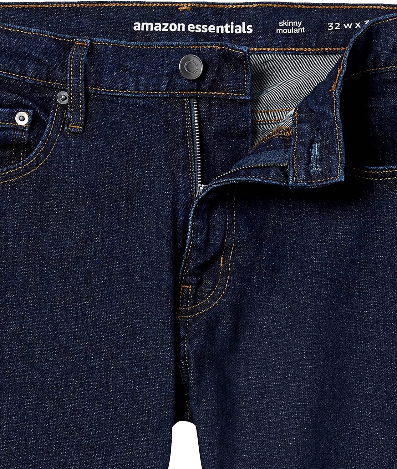 Amazon Essentials Men's Skinny-Fit Stretch Jean 34W x 28L Rinsed