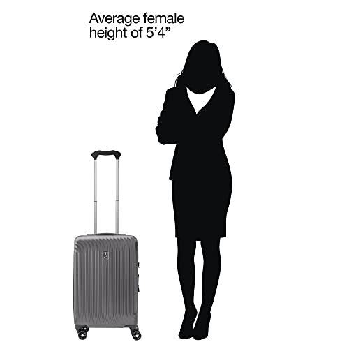 Travelpro Maxlite Air Hardside Expandable Carry on Luggage, 8 Spinner Wheels, Lightweight Hard Shell Polycarbonate Suitcase, Shadow Grey