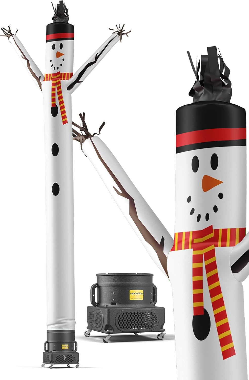 LookOurWay Uncle Sam 20-Feet Tall Air Dancers Inflatable Tube Man American Themed Complete Set with 1 HP Sky Dancer Blower
