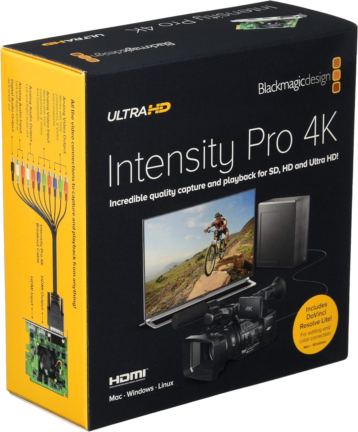 Blackmagic Design Intensity Pro 4K Capture & Playback Input/Output Card, Ultra HD at 30fps and 1080p at 60fps