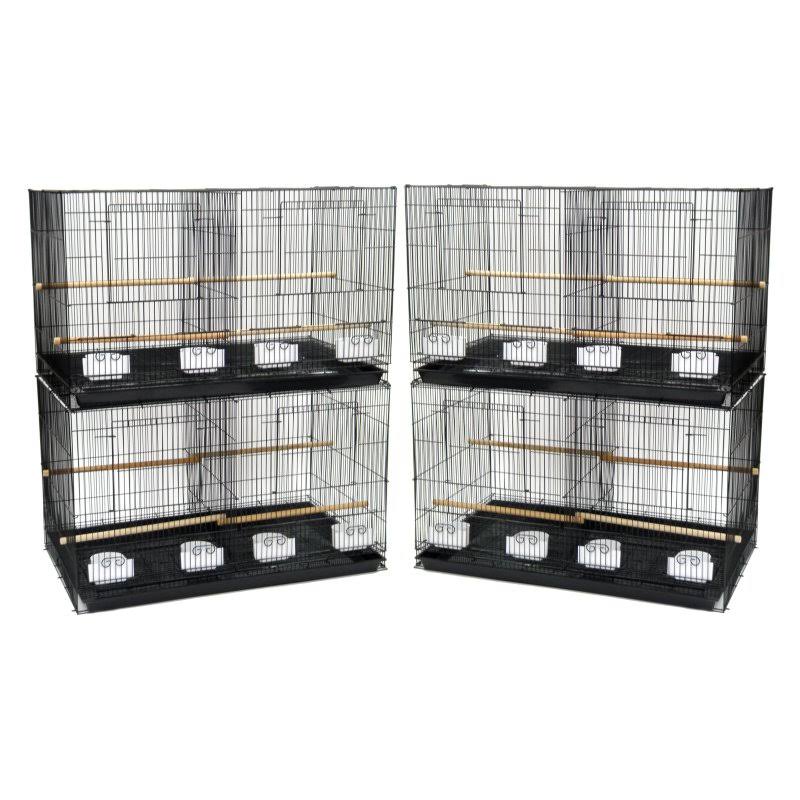 Yml Lot of 4 Medium Breeding Cages with Divider White