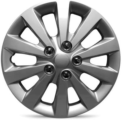 16 inch Hubcap for 2013-2019 Nissan Sentra Wheel Cover 16 in Hub Cap Silver - Set of 4 Pcs