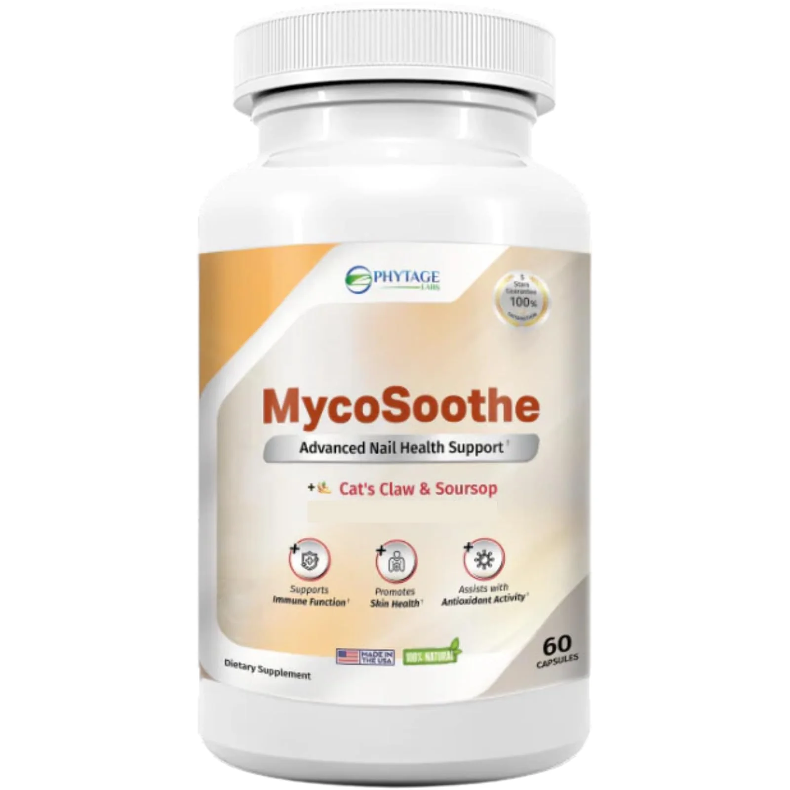 Phytage Labs MycoSoothe Advanced Hair, Skin, Nail & Immunity Support Formula - 60 Capsules - Kansas Nuitrition - HNZSDS