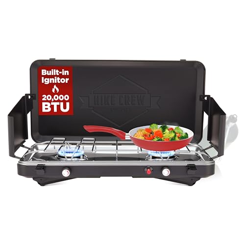 Hike Crew 2-in-1 Gas Camping Stove and Griddle | 20