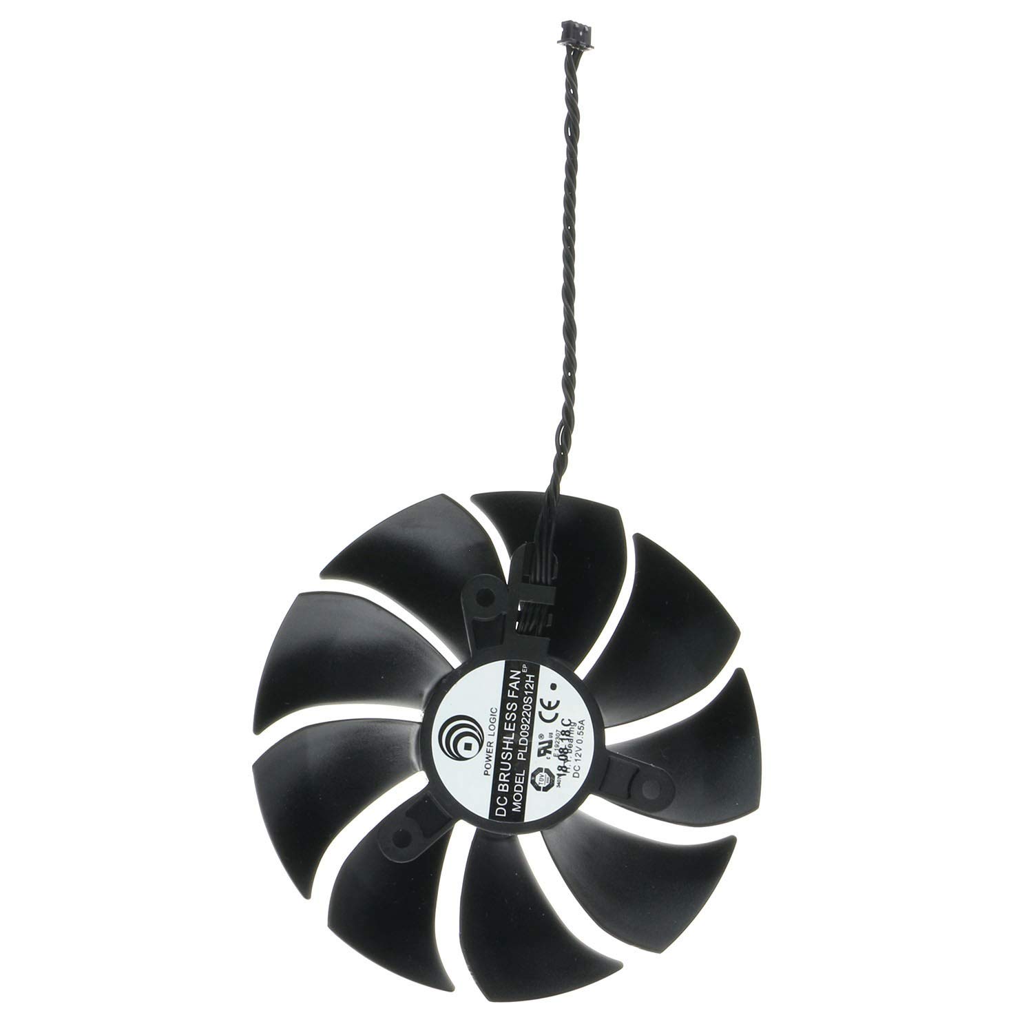 Right Cable 8.5cm Graphics Card Cooling Fan for EVGA RTX 2060 2070 2080 2080ti 4pin 12V PLD09220S12H