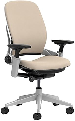 Steelcase Leap Chair with Platinum Base & Hard Floor Caster, Black