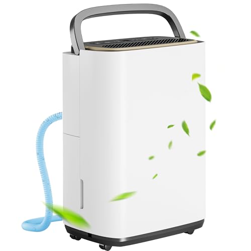 5000 Sq.Ft Dehumidifier, 50PT/24H Dehumidifiers with Hose for Basement, Large Compressor Dehumidifier for Home/Office/Bedroom/Laundry