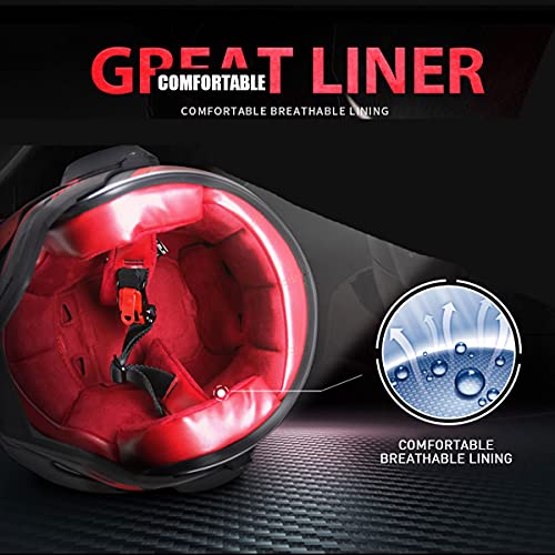 XINLIFE Motorcycle Helmet Full Face Predator Helmet Motorcycle, Personality Cool Flip Open Helmet Mask for Motorcycle