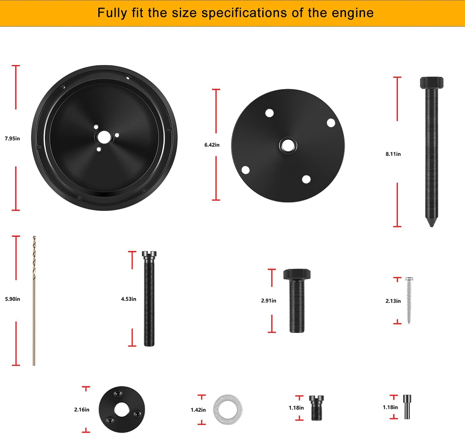 3164302 2892562 Compatible with L10 L10G M11 ISM Cummins Rear Crankshaft Oil Seal Remover & Installer Alt ST-221