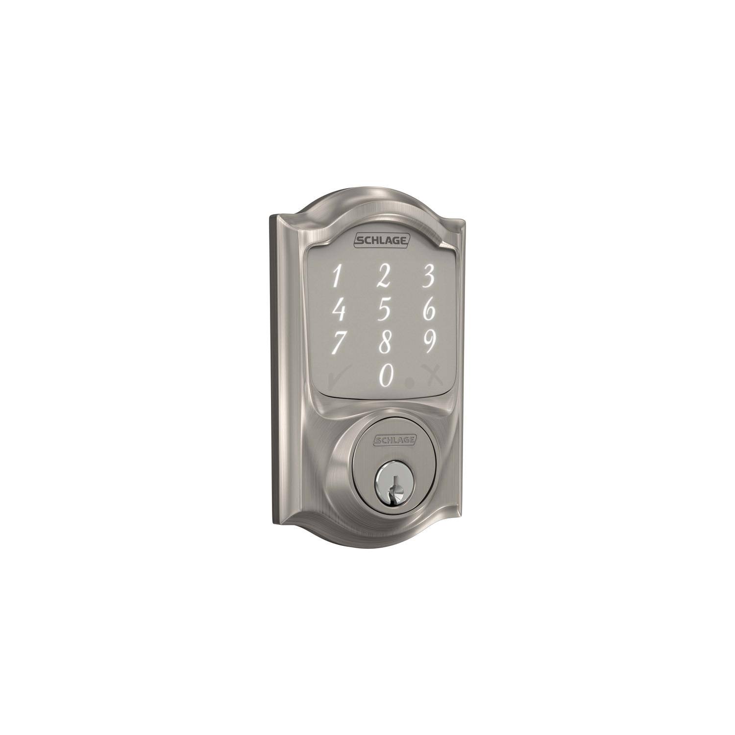Schlage Camelot Sense Deadbolt - Satin Nickel
