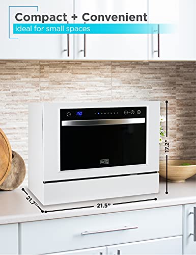 BLACK+DECKER BCD6W 6 Place Setting Compact Countertop Dishwasher