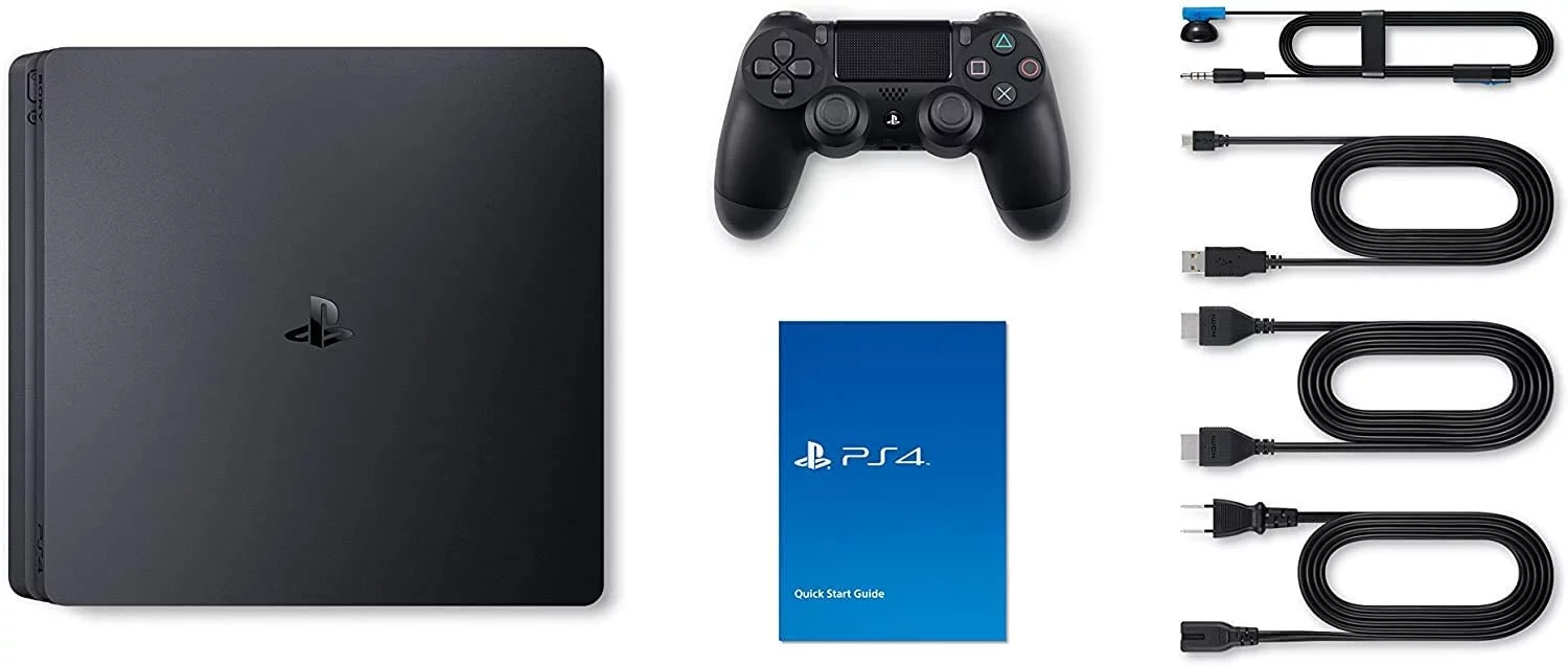 Mytrix PlayStation 4 Slim 2TB SSHD Console with DualShock 4 Wireless Controller Bundle, PlayStation Enhanced with 2TB Solid State Hybrid Drive