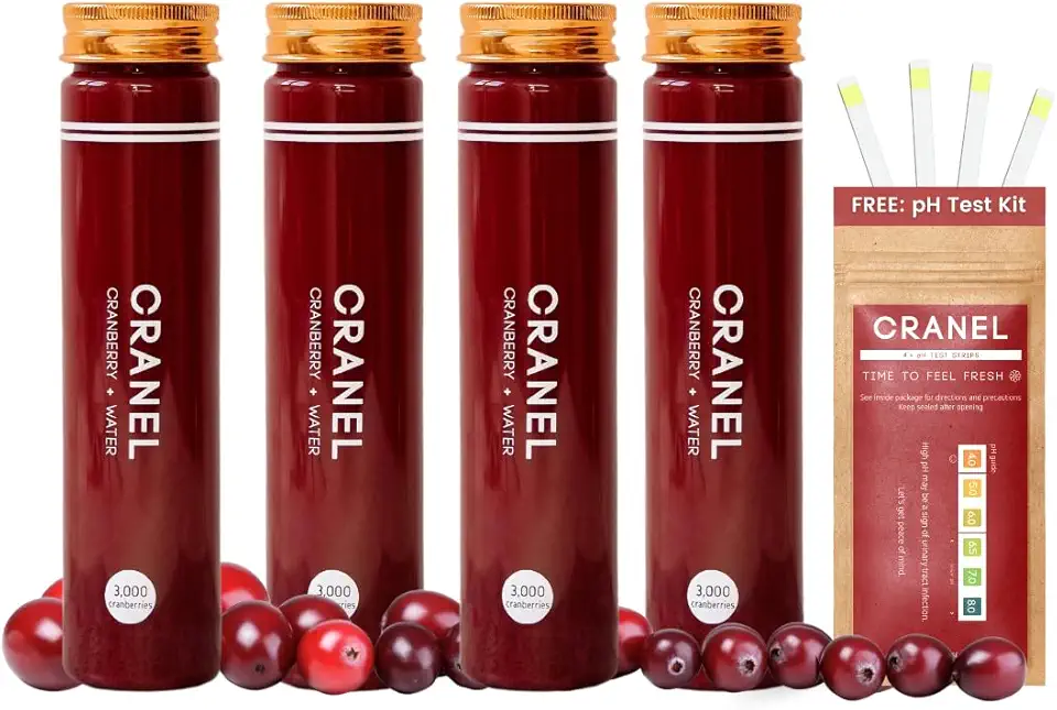 CRANEL® Cranberry Formula, Urinary Tract Support, Gut Microbiome Reset, 500mg PACs, 3,000 Cranberries, No Sugar, Vegan, Non-GMO