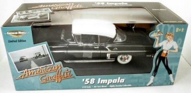 Ertl 36604 American Graffiti '58 Impala - Black - 1:18 Scale Die Cast
