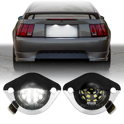USR 96-04 Mustang V6/GT Plug and Play Tail Light Wire Harness for Sequential Signal + Total of 8 Cabnus LED Bulbs for Red Brake + White Reverse (Left