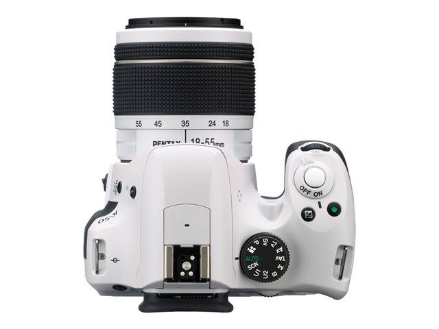 Pentax K-50 16.3 MP Digital SLR Camera - 1080p - White - DA 18-55mm WR and 50-200mm WR Lenses