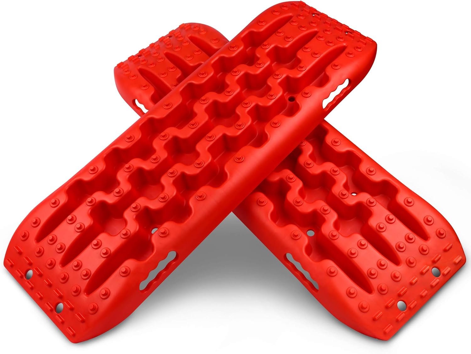 X-BULL New Recovery Traction Tracks Tire Ladder for Sand Snow Mud 4WD(Black) Pack of 2
