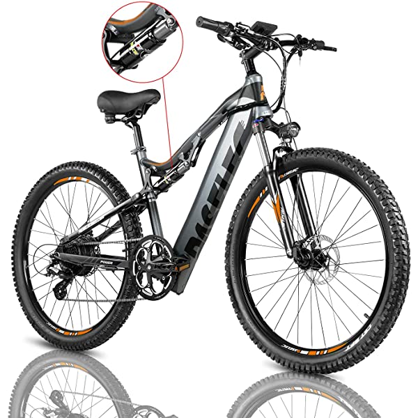 Electric Mountain Bikes for Adults 27.5'' Electric Bicycle, Hydraulic Brakes, 500W Ebike with13ah Removable Lithium Battery Moped Cycle