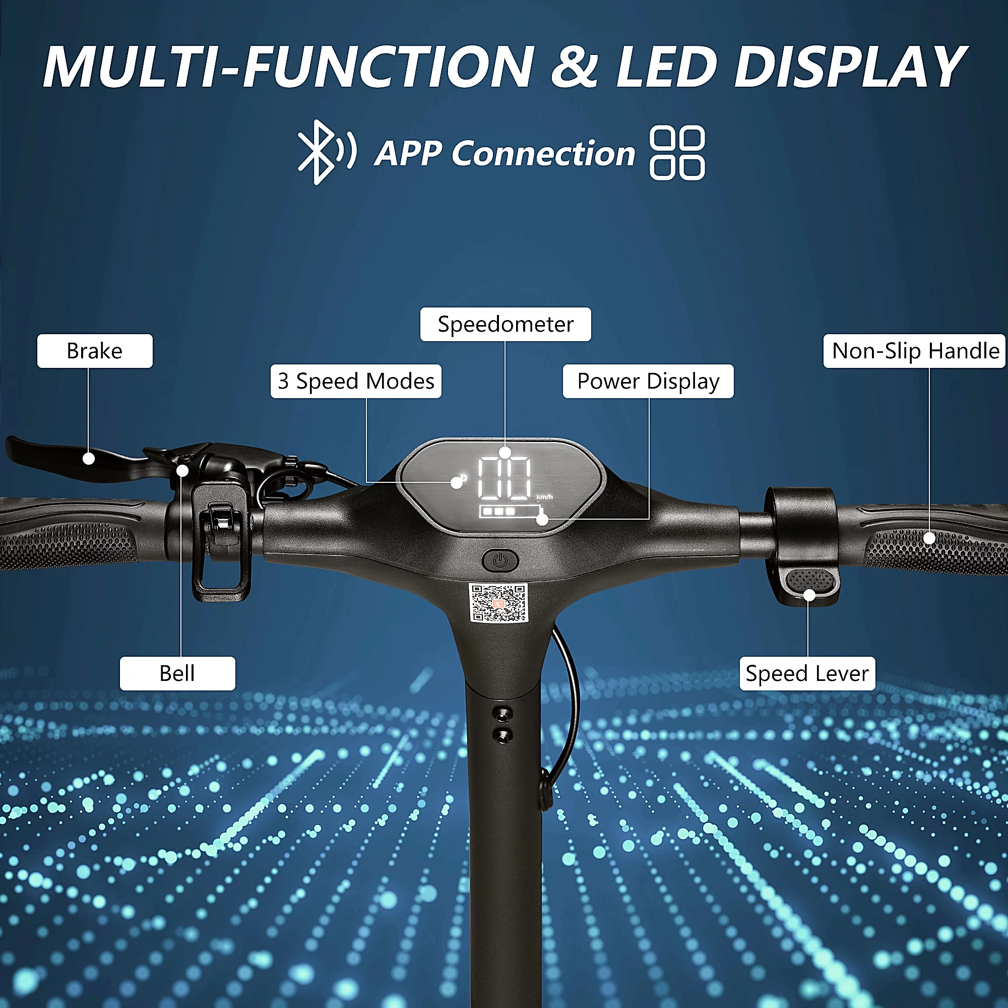 Adults Electric Scooter, 500W Motor up to 15 MPH,15 Miles Long-Range, 10" Solid Tires, Dual Braking Safety System