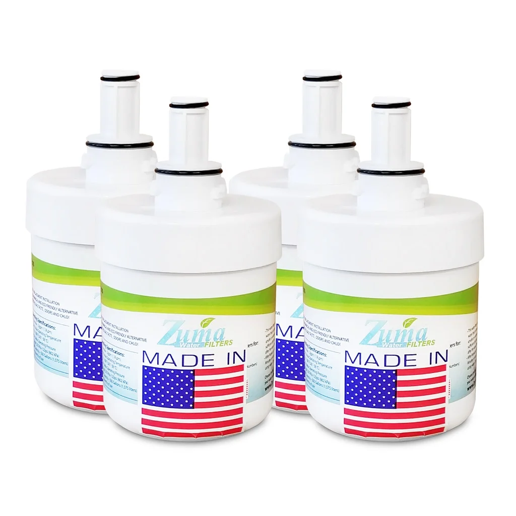 ZUMA Brand , Water and Ice Filter , Model # OPFS-RF300 , Compatible with Samsung® RSG257AABP/XAC - 4 Pack - Made in U.S.A.