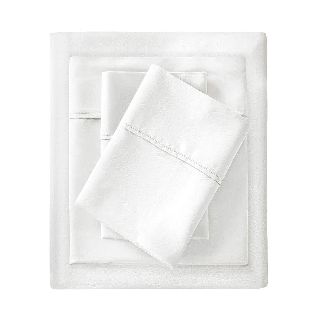Madison Park - 1500 Thread Count Cotton Rich Sheet Set - Ivory - Cal King