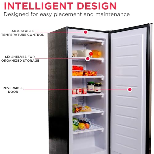 Frigidaire EFRF694, 6.5 cu ft, Upright Freezer, Platinum Series, Stainless steel