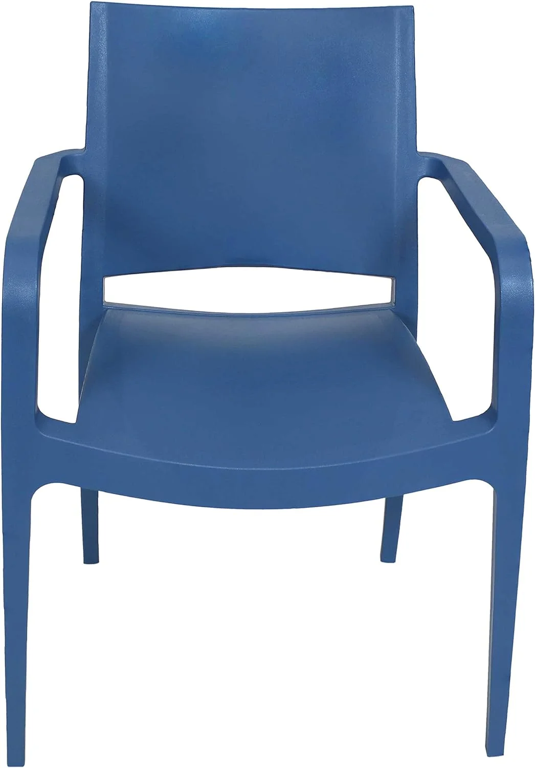 Landon All-Weather Plastic Indoor/Outdoor Dining Armchair - Grade - Sax Blue - 4 Chairs