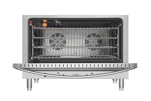 KoolMore 32 in. Commercial Countertop Convection Oven, Holds Full Size Pans, 4 Racks and 3500W of Power, 240V in Stainless-Steel