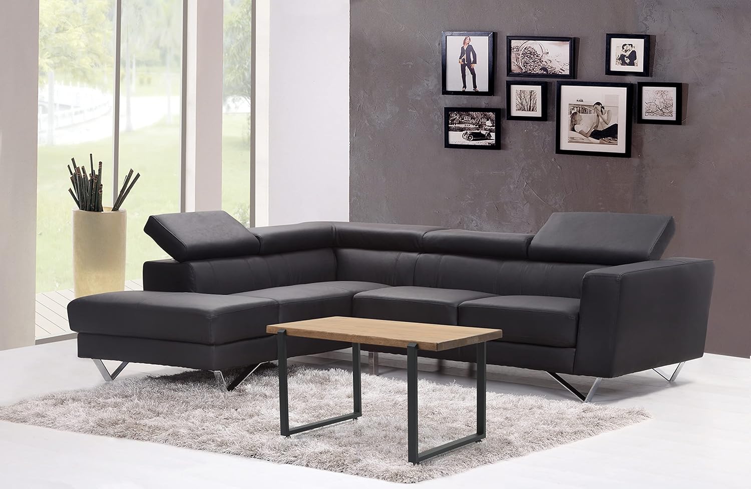 Furnish Home Store Paris 39'' Live Edge Solid Wood Rustic Coffee Cokctail Table for Living Rooms