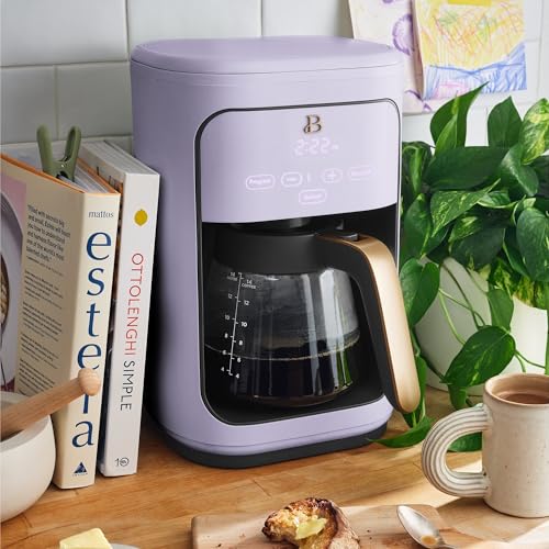 Beautiful Coffee Maker, 14-Cup, Touch-Activated Display, Programmable, Automatic Shut-Off, 1200W, Keep Warm, 24h Timer (Cornflower Blue)