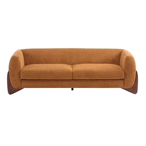 Christopher Knight Home Almab 82 Inches Sofa Couch, Cozy Boucle Upholstered 3-Seater Sofa, Wood Frame Couch, Comfy Couches for Living Room and Office