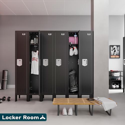 Metal Locker with 5 Doors,Lockers for Employees,66'' Steel Storage Locker for School,Gym, Office, Office,Garage