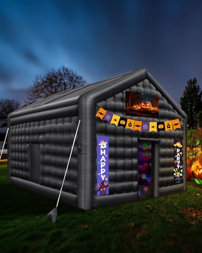 VEVOR Inflatable Nightclub, 26.2 x 19.7 x 13.1 Ft, Blow up Party Tent with Disco Lights & 1100W Blower, Large Inflatable Night Club Tent for Adults