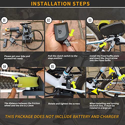 BAIZIFU DIY Electric Bike Conversion kit 250W Brushless Motor and Controller